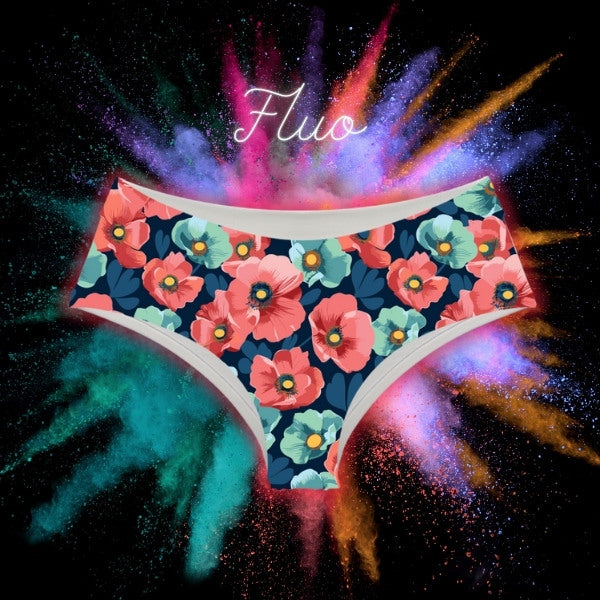 Monokini / culotte Flowers Fluo